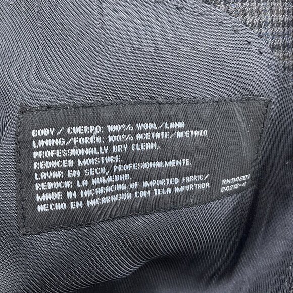 Stafford Blazer Men 44R Gray Black Houndstooth Executive Classic‎ Career Wool - Picture 11 of 14